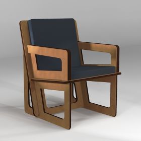 Fauteuil d'activité d'intérieur sur-mesure avec coussin anthracite