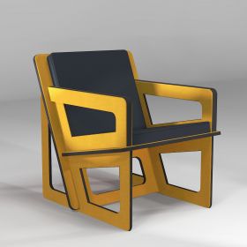 Fauteuil jaune dossier mi-hauteur, taillé sur-mesure pour prendre soin de votre dos