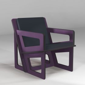 Fauteuil violet dossier mi-hauteur, taillé sur-mesure pour prendre soin de votre dos