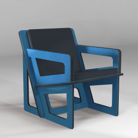Fauteuil bleu dossier mi-hauteur, taillé sur-mesure pour prendre soin de votre dos