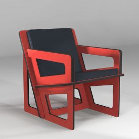 Fauteuil rouge dossier mi-hauteur, taillé sur-mesure pour prendre soin de votre dos