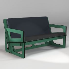 Canapé vert, fabrication sur-mesure
