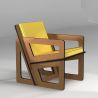 Fauteuil pour le dos avec coussin jaune