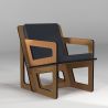 Fauteuil sur mesure pour améliorer la posture et prévenir les maux de dos avec coussin anthracite