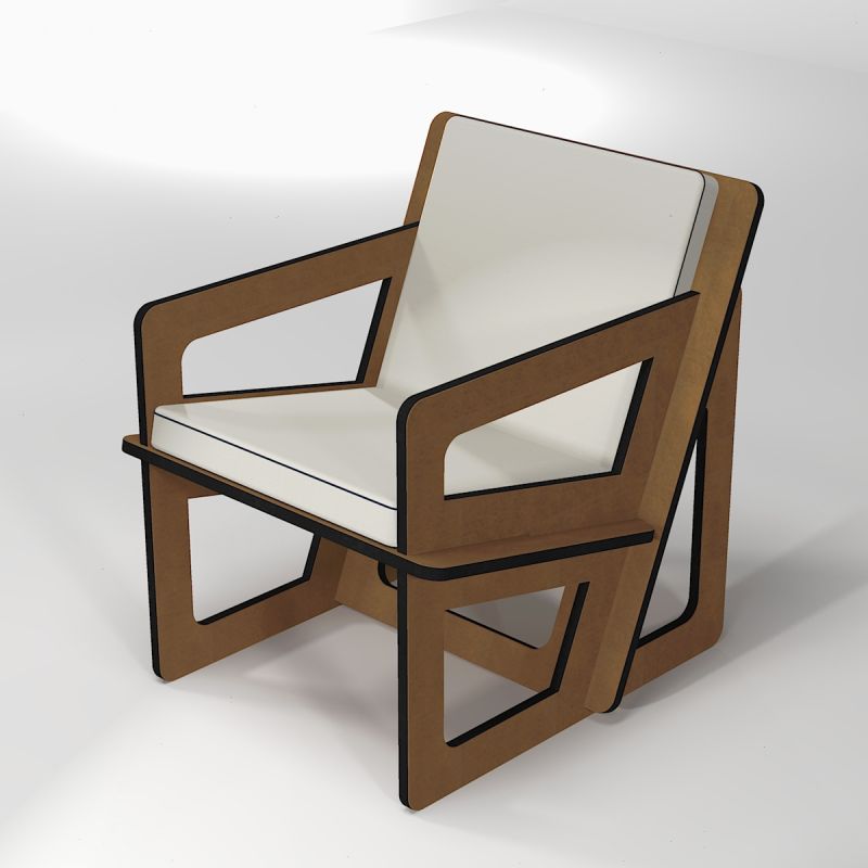 Fauteuil sur mesure pour améliorer la posture et prévenir les maux de dos avec coussin gris clair