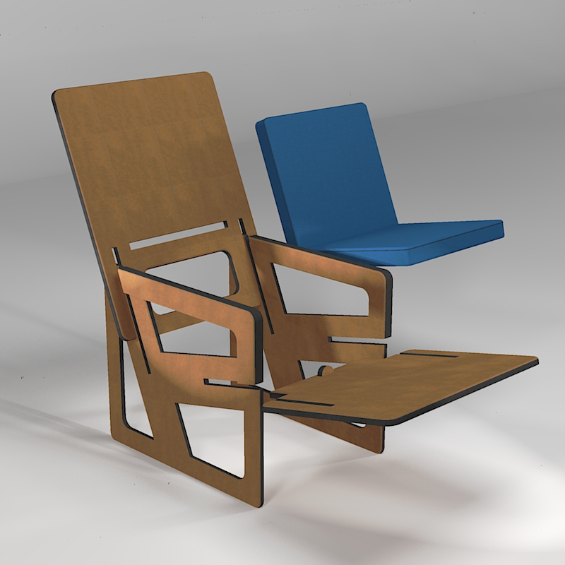 Assemblage sans outil du fauteuil