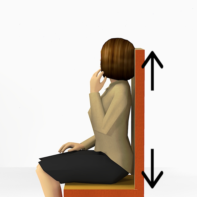 Comment mesurer la hauteur du dossier du fauteuil Majuscule